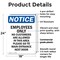 Signmission Employees Only No Customers Are OSHA Notice Sign, Plastic, 18in W x 24in L, 2PK OS-2PACK-NS-P-1824-V-11997 - alternate 5